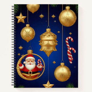 Elegante Weihnachtsdekorationen Notizbuch