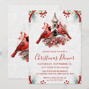 Elegante Weihnachtsdinner-Einladung im Stil eines  Einladung