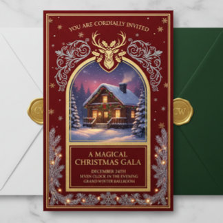 Elegante Weihnachtseinladung | Feiertags-Party-Kar Einladung