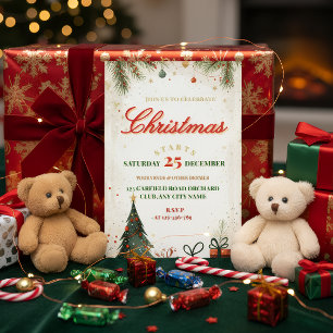 Elegante Weihnachtseinladung Folieneinladung