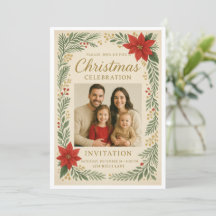 Elegante Weihnachtsfeier-Einladung