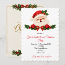 Elegante Weihnachtsfeier-Einladung mit Weihnachtsm
