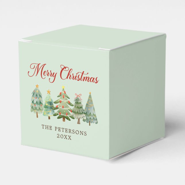 Elegante Weihnachtsfeier Geschenkschachtel (Vorderseite)