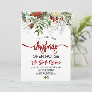 Elegante Weihnachtsfeier Open House Party Einladung