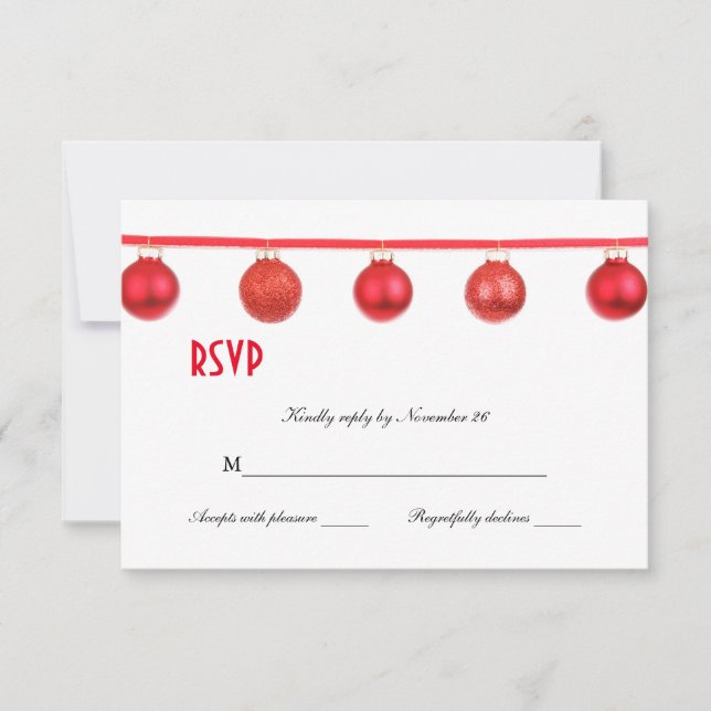 Elegante Weihnachtsfeier UAWG RSVP Karte (Vorderseite)