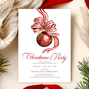Elegante Weihnachtsfeier Unternehmens Einladung