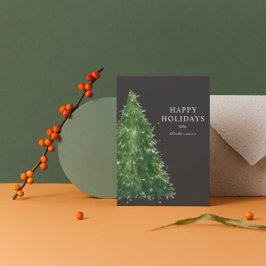 Elegante Weihnachtsfeiertage mit Wasserfarbe Feiertagskarte