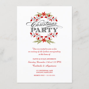Elegante Weihnachtsfeiertage Party Einladungen