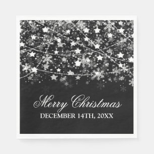 Elegante Weihnachtsfeiertags-Schnur beleuchtet Serviette