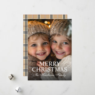 Elegante Weihnachtsfoto-Überlagerung Foto Feiertagskarte