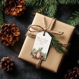 Elegante Weihnachtsgeschenke Tags in Rot und Grün Geschenkanhänger