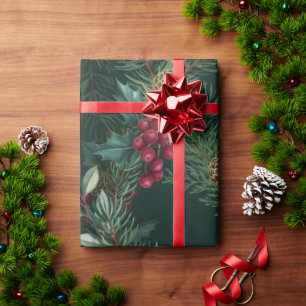 Elegante Weihnachtsgirlande Geschenkpapier