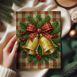 Elegante Weihnachtsglocken Reispapier Stechpalmenk Seidenpapier