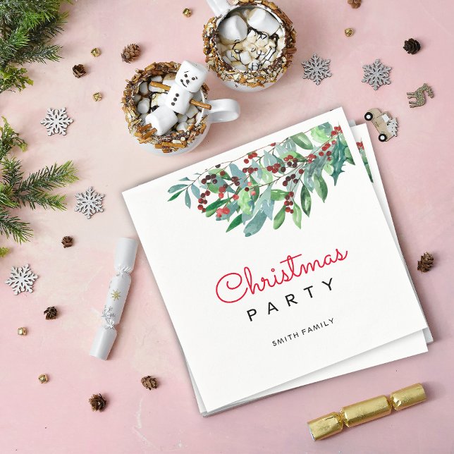 Elegante Weihnachtsgrün-Feier Serviette (Von Creator hochgeladen)