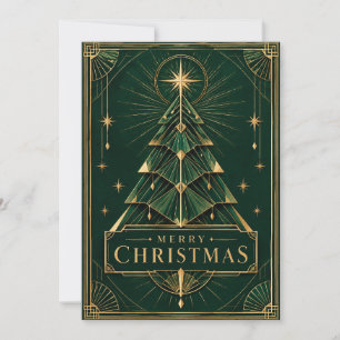 Elegante Weihnachtsgrüße, Art Deco Geometrisch Karte