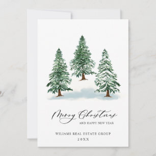 Elegante Weihnachtsgrüße der Firma Tannenbaum Feiertagskarte