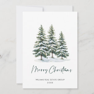 Elegante Weihnachtsgrüße der Kiefern Unternehmens Feiertagskarte