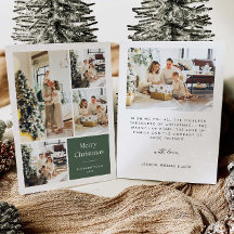 Elegante Weihnachtsgrüße Familien-Mehrfach-Fotokar