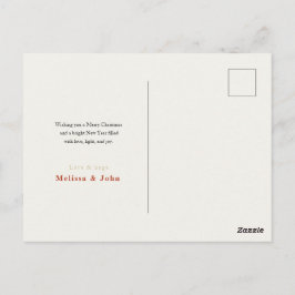 Elegante Weihnachtsgrußkarte Postkarte