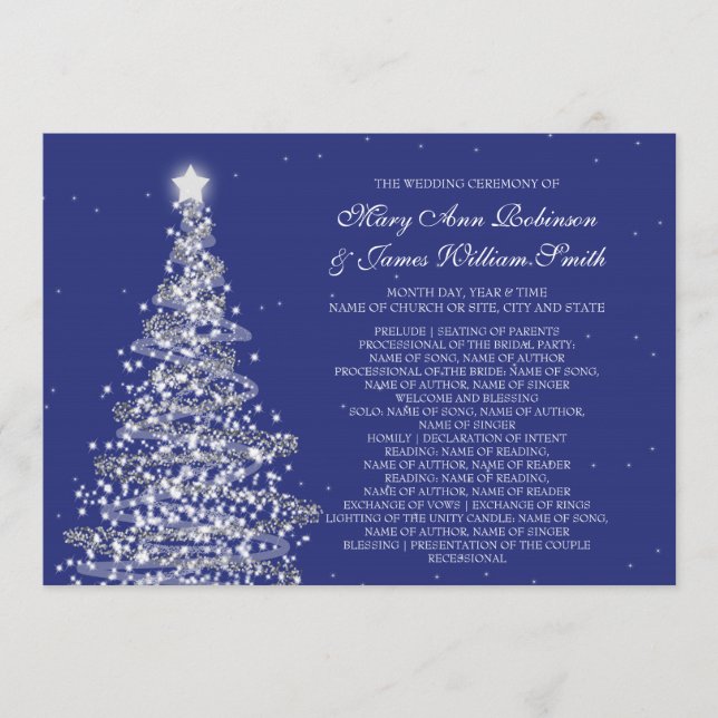 Elegante Weihnachtshochzeit der Silver Navy Programm (Vorderseite)