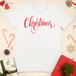 Elegante Weihnachtskalligraphie T-Shirt