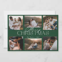 Elegante Weihnachtskarte aus sechs Fotos