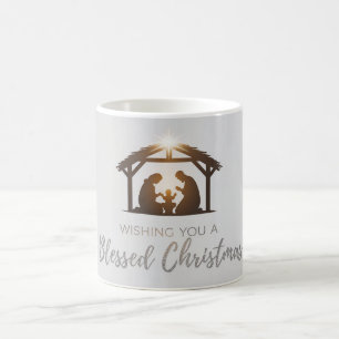 Elegante Weihnachtskarte der Krippe Kaffeetasse