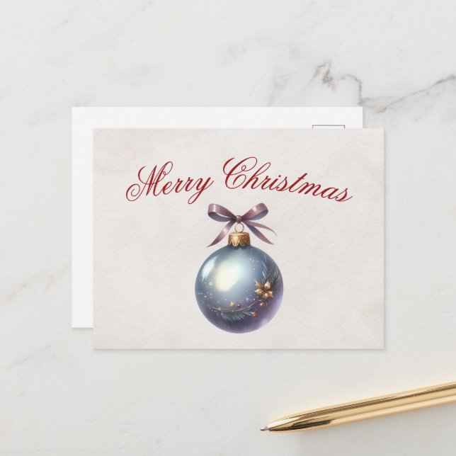 Elegante Weihnachtskarte Feiertagspostkarte (Vorderseite/Rückseite Beispiel)