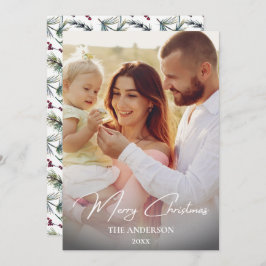 Elegante Weihnachtskarte | FotoCollage Feiertagskarte