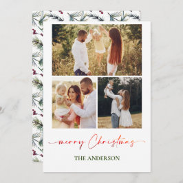 Elegante Weihnachtskarte | FotoCollage Feiertagskarte