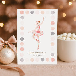 Elegante Weihnachtskarte für Ballerina Einladung