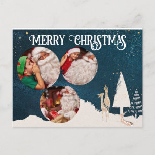 Elegante Weihnachtskarte für Personalisiertes Foto Postkarte