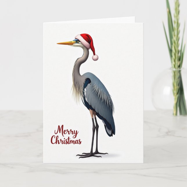 Elegante Weihnachtskarte mit Vogel Karte (Vorderseite)