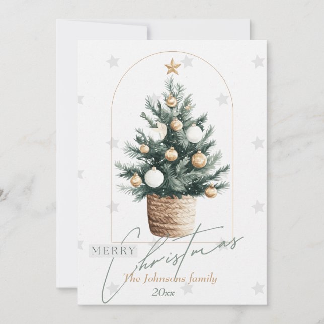 Elegante Weihnachtskarten Nicht-Foto-Urlaubskarte Feiertagskarte (Vorderseite)