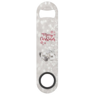 Elegante Weihnachtskugeln, Glitzernder Bokeh Speedflaschenöffner