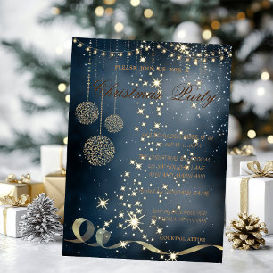 Elegante Weihnachtskugeln,Weihnachtsfeier Einladung