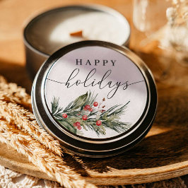 Elegante Weihnachtsmarken Runder Aufkleber