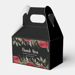 Elegante Weihnachtsrote Blumen Sweet Sixteen Geschenkschachtel