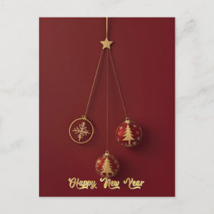 Elegante Weihnachtsschmuck Feiertagspostkarte