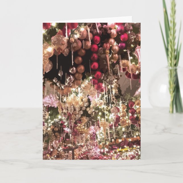 Elegante Weihnachtsschmuck Karte (Vorderseite)