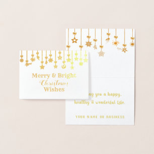 Elegante Weihnachtsstern Folienkarte