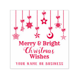 Elegante Weihnachtssternornamente Permastempel