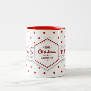Elegante Weihnachtstunts-Tasse Zweifarbige Tasse