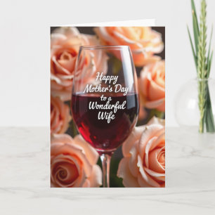 Elegante Wein Muttertagskarte Karte
