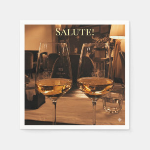 Elegante Weinglas-Papier-Partyservietten Serviette