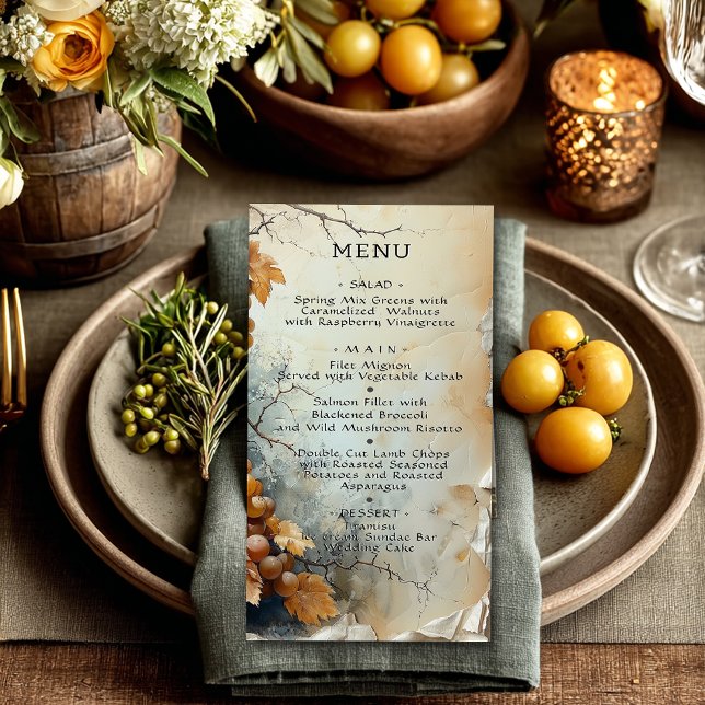 Elegante Weinkeller und Weine Weinkultur und Erde Menükarte (Von Creator hochgeladen)