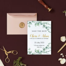 Elegante Weiß- und grüne Wasserfarbe Rettete die D