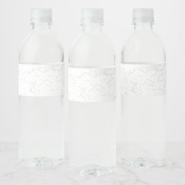 Elegante weiße Abschlussanzeige Wasserflaschenetikett