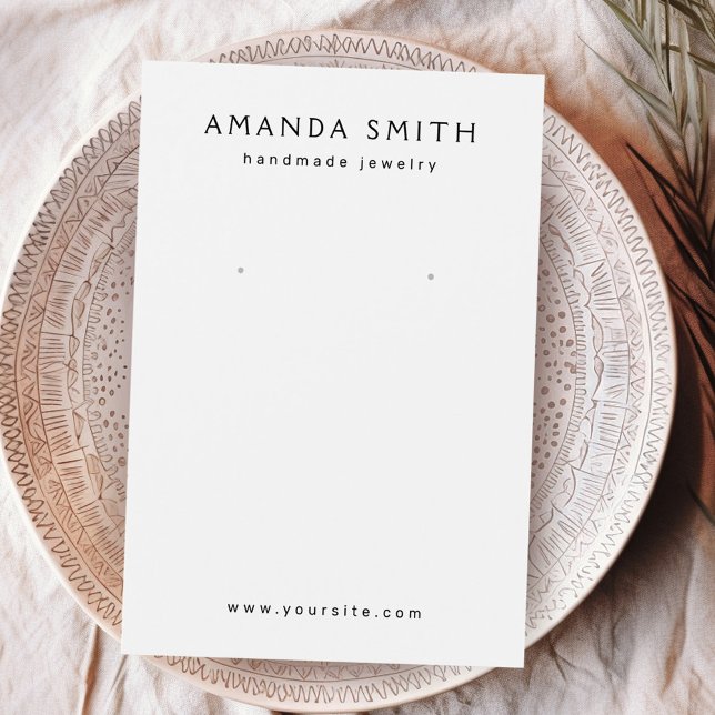 Elegante weiße, benutzerdefinierte Logo-Ohrring-Di (Elegant white custom logo earring display card)