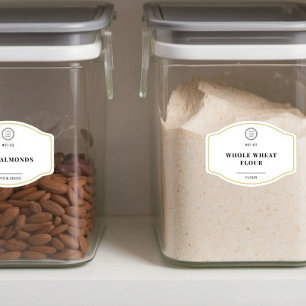 Elegante weiße, benutzerdefinierte Logokombination Aufkleber